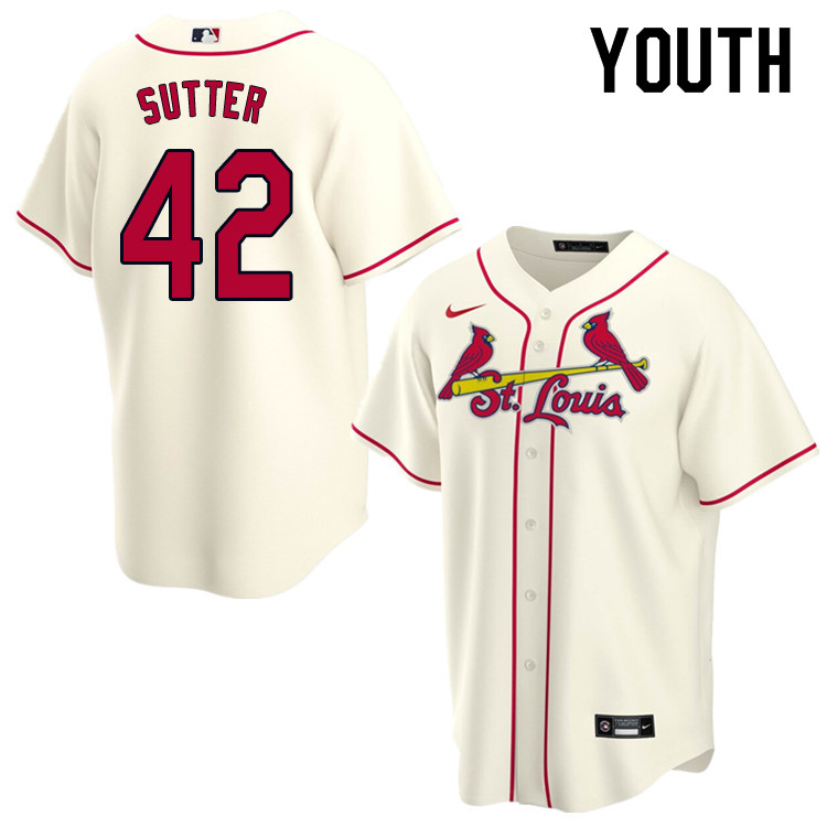 Nike Youth #42 Bruce Sutter St.Louis Cardinals Baseball Jerseys Sale-Cream